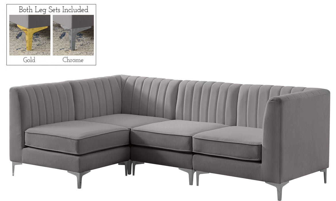 Alina Grey Velvet Modular Sectional - Royal Furniture & Gifts (MI) - Multi Location