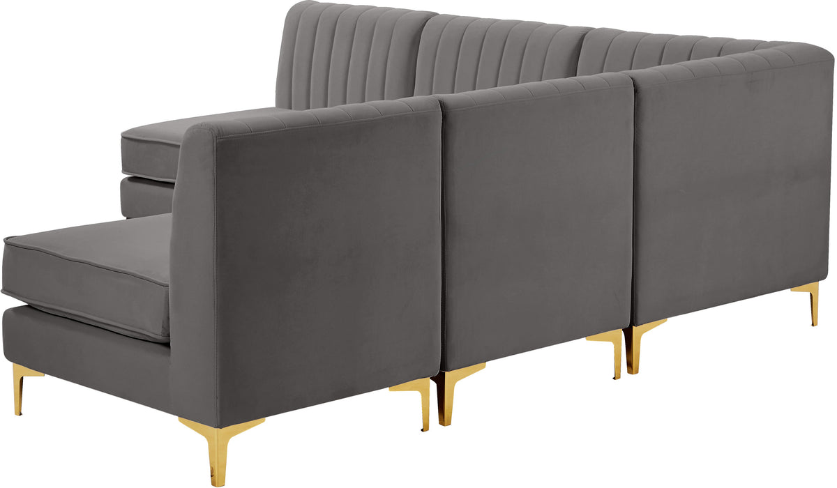 Alina Grey Velvet Modular Sectional - Royal Furniture & Gifts (MI) - Multi Location