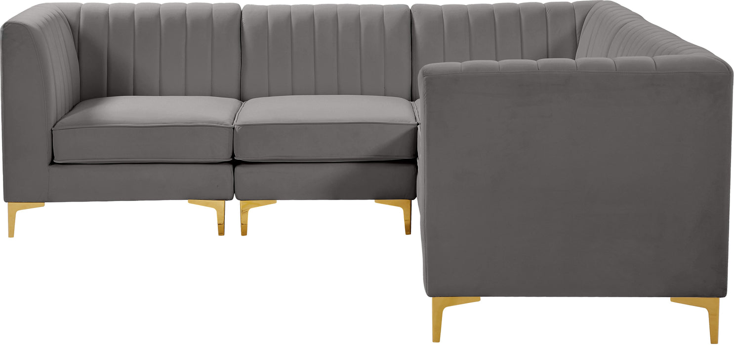 Alina Grey Velvet Modular Sectional - Royal Furniture & Gifts (MI) - Multi Location