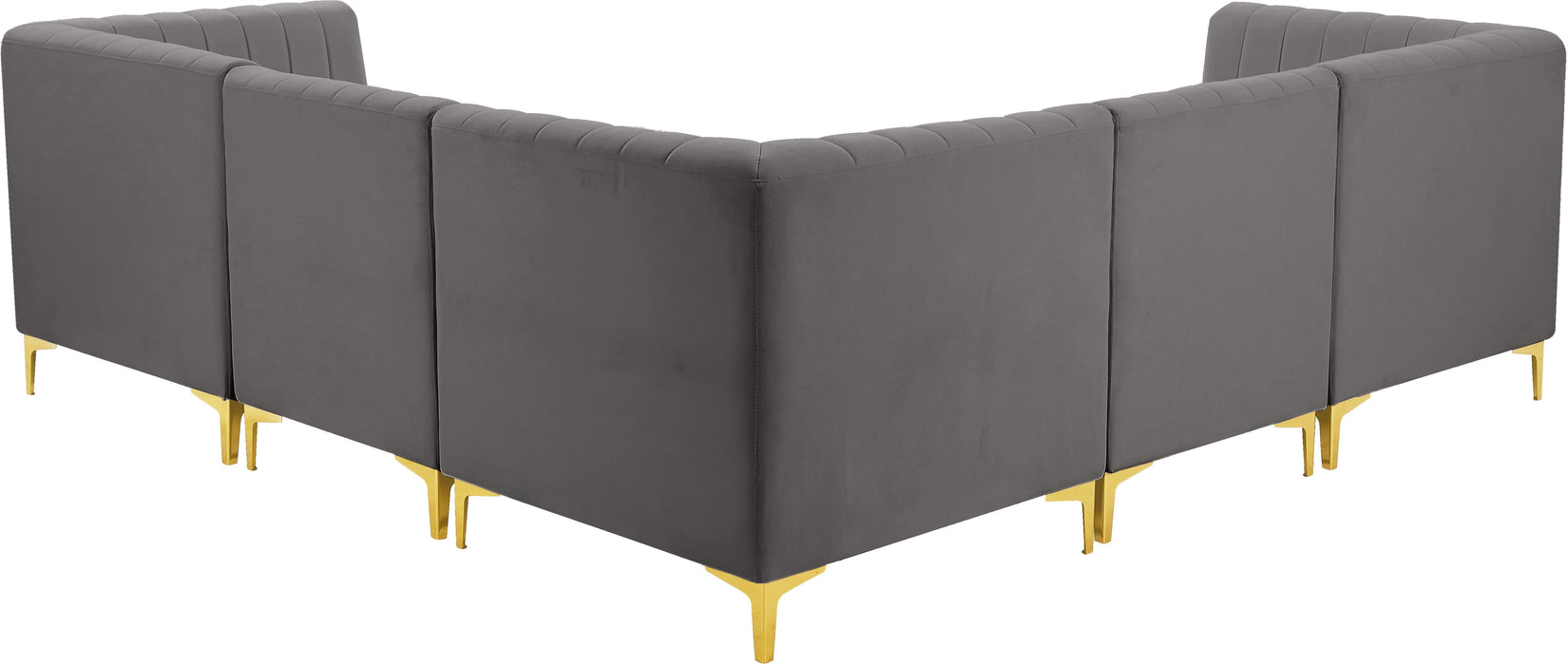 Alina Grey Velvet Modular Sectional - Royal Furniture & Gifts (MI) - Multi Location