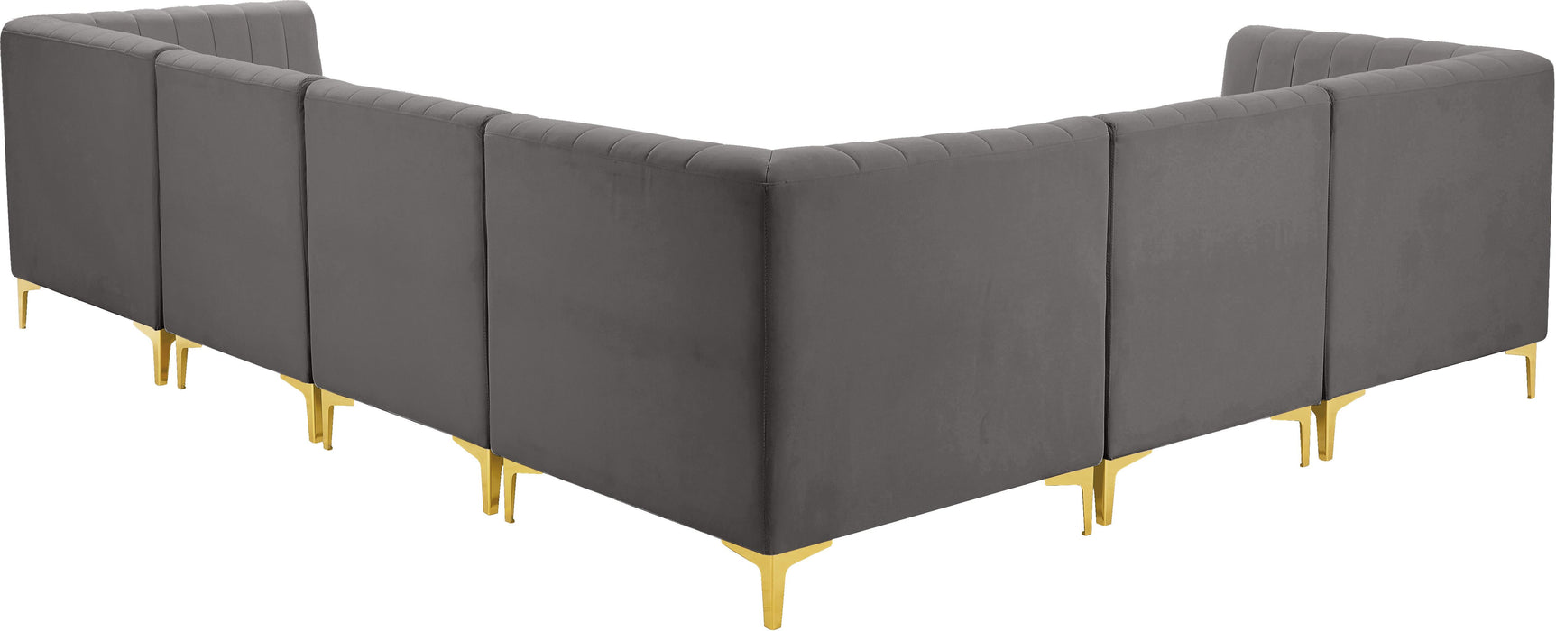 Alina Grey Velvet Modular Sectional - Royal Furniture & Gifts (MI) - Multi Location