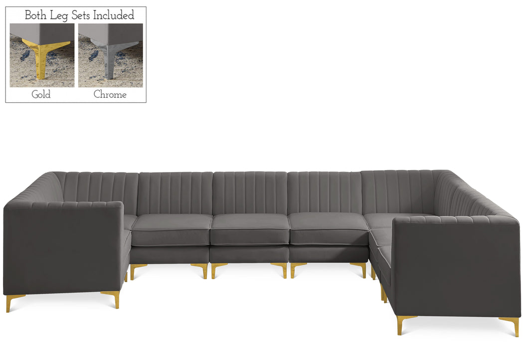 Alina Grey Velvet Modular Sectional - Royal Furniture & Gifts (MI) - Multi Location