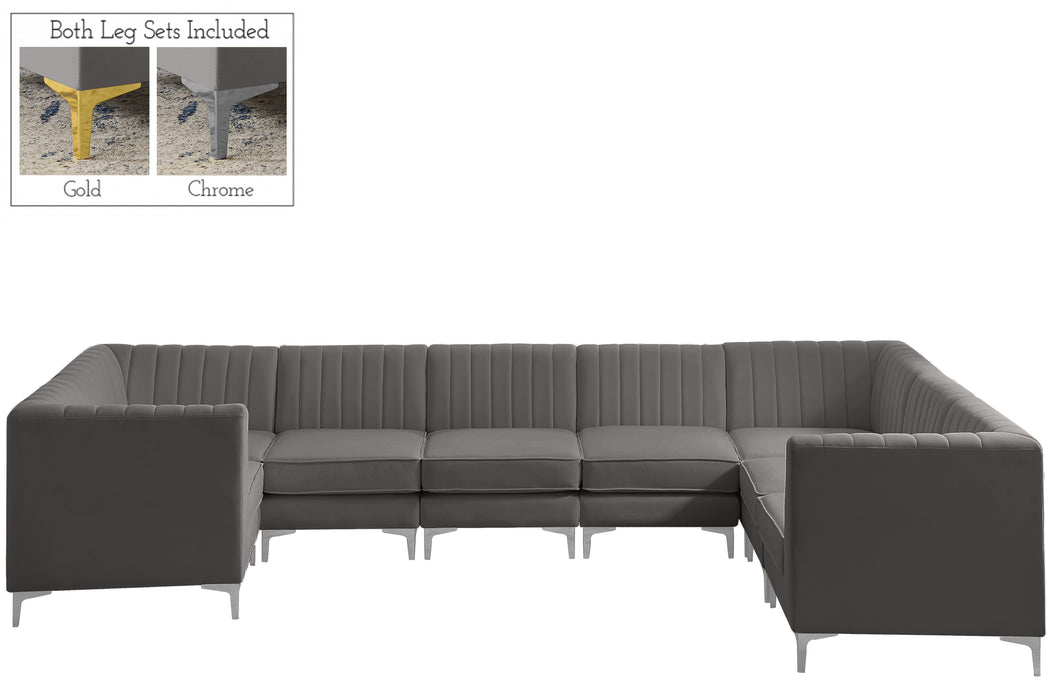 Alina Grey Velvet Modular Sectional - Royal Furniture & Gifts (MI) - Multi Location