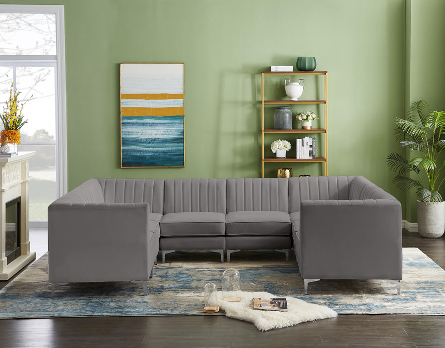 Alina Grey Velvet Modular Sectional - Royal Furniture & Gifts (MI) - Multi Location