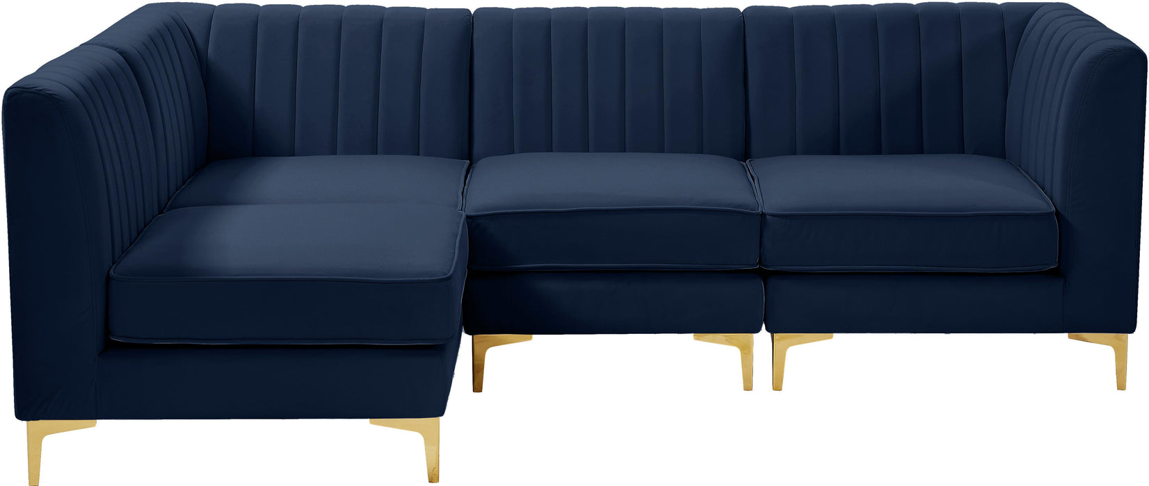 Alina Navy Velvet Modular Sectional - Royal Furniture & Gifts (MI) - Multi Location