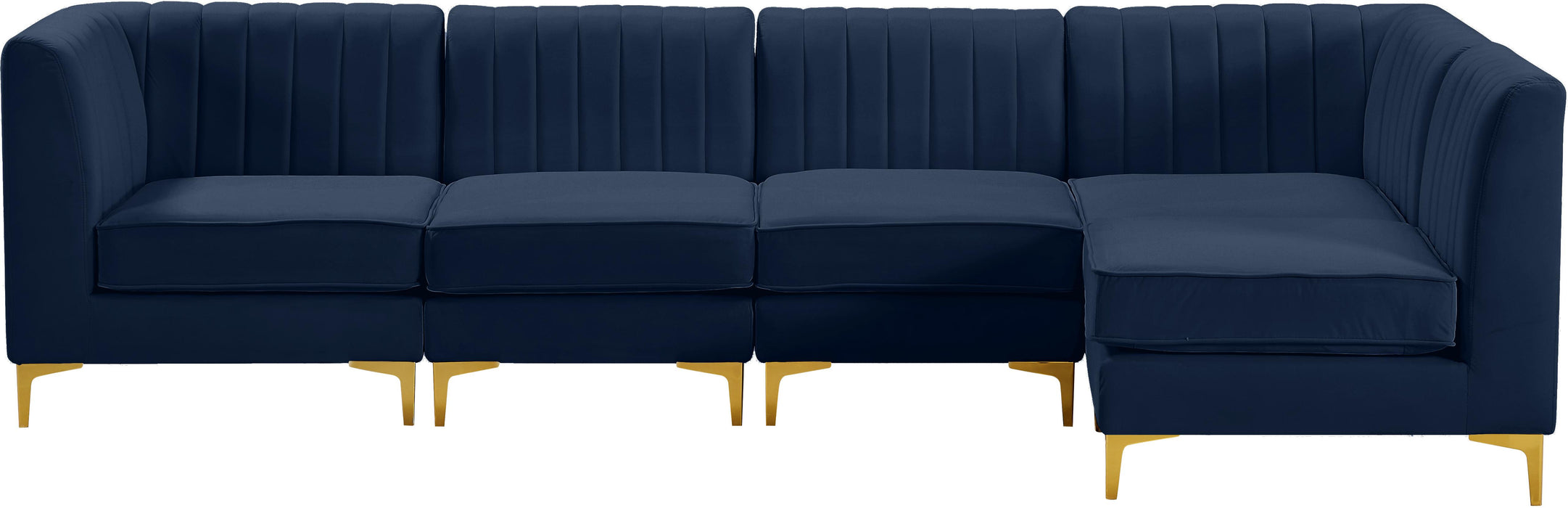 Alina Navy Velvet Modular Sectional - Royal Furniture & Gifts (MI) - Multi Location
