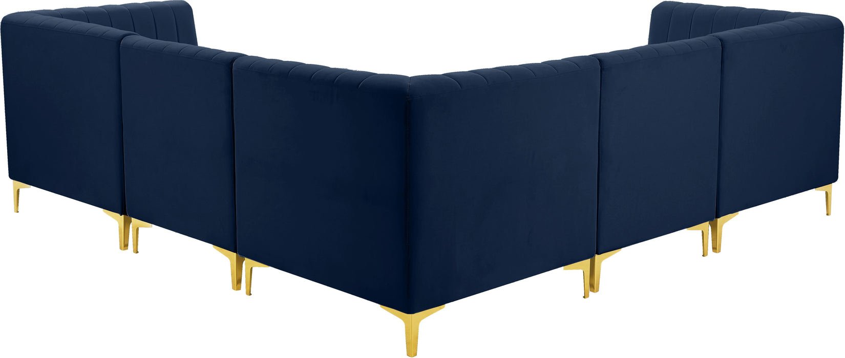 Alina Navy Velvet Modular Sectional - Royal Furniture & Gifts (MI) - Multi Location