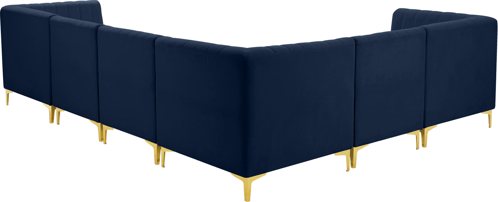 Alina Navy Velvet Modular Sectional - Royal Furniture & Gifts (MI) - Multi Location