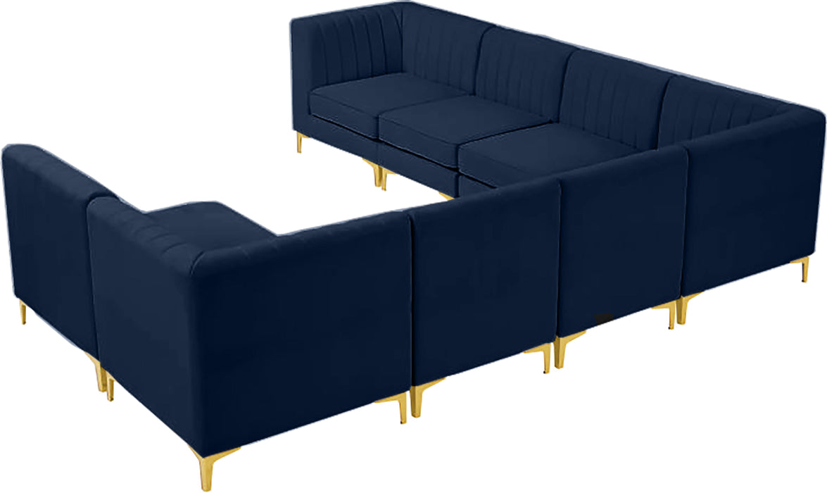 Alina Navy Velvet Modular Sectional - Royal Furniture & Gifts (MI) - Multi Location