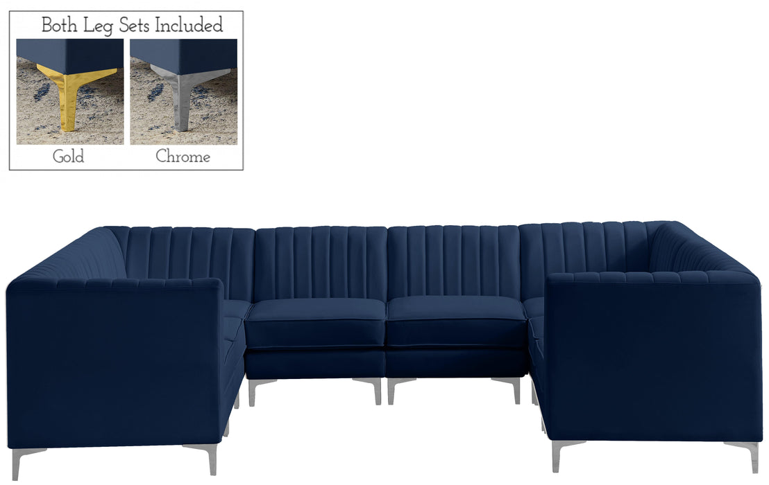 Alina Navy Velvet Modular Sectional - Royal Furniture & Gifts (MI) - Multi Location