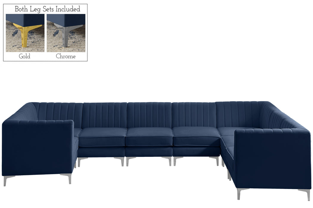 Alina Navy Velvet Modular Sectional - Royal Furniture & Gifts (MI) - Multi Location