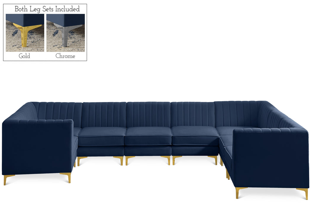 Alina Navy Velvet Modular Sectional - Royal Furniture & Gifts (MI) - Multi Location