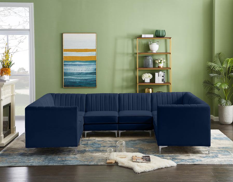 Alina Navy Velvet Modular Sectional - Royal Furniture & Gifts (MI) - Multi Location