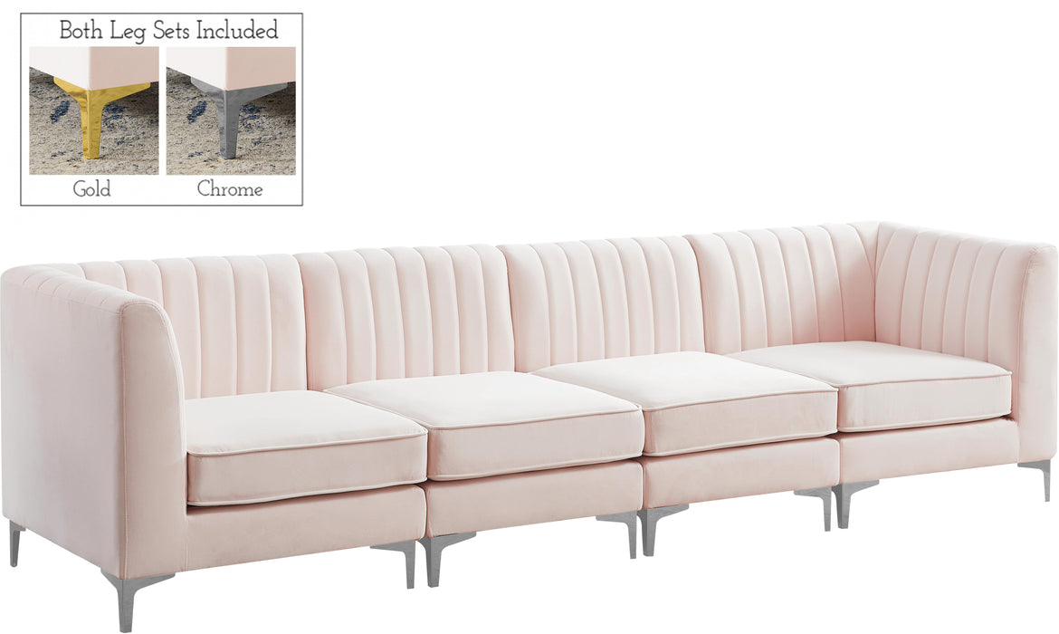 Alina Pink Velvet Modular Sectional - Royal Furniture & Gifts (MI) - Multi Location