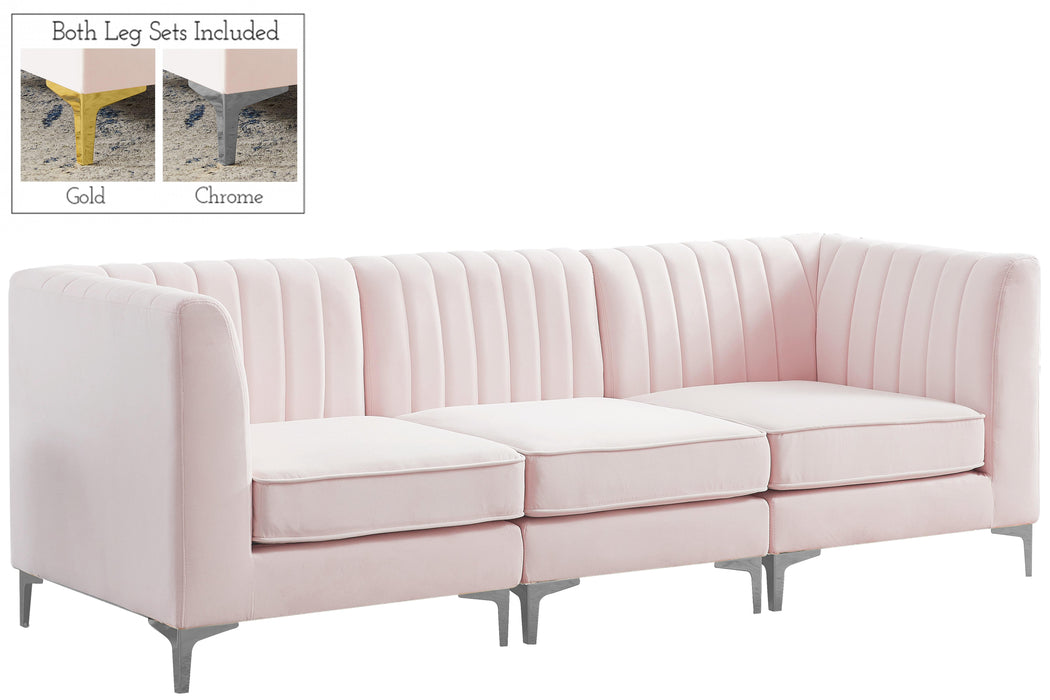 Alina Pink Velvet Modular Sectional - Royal Furniture & Gifts (MI) - Multi Location