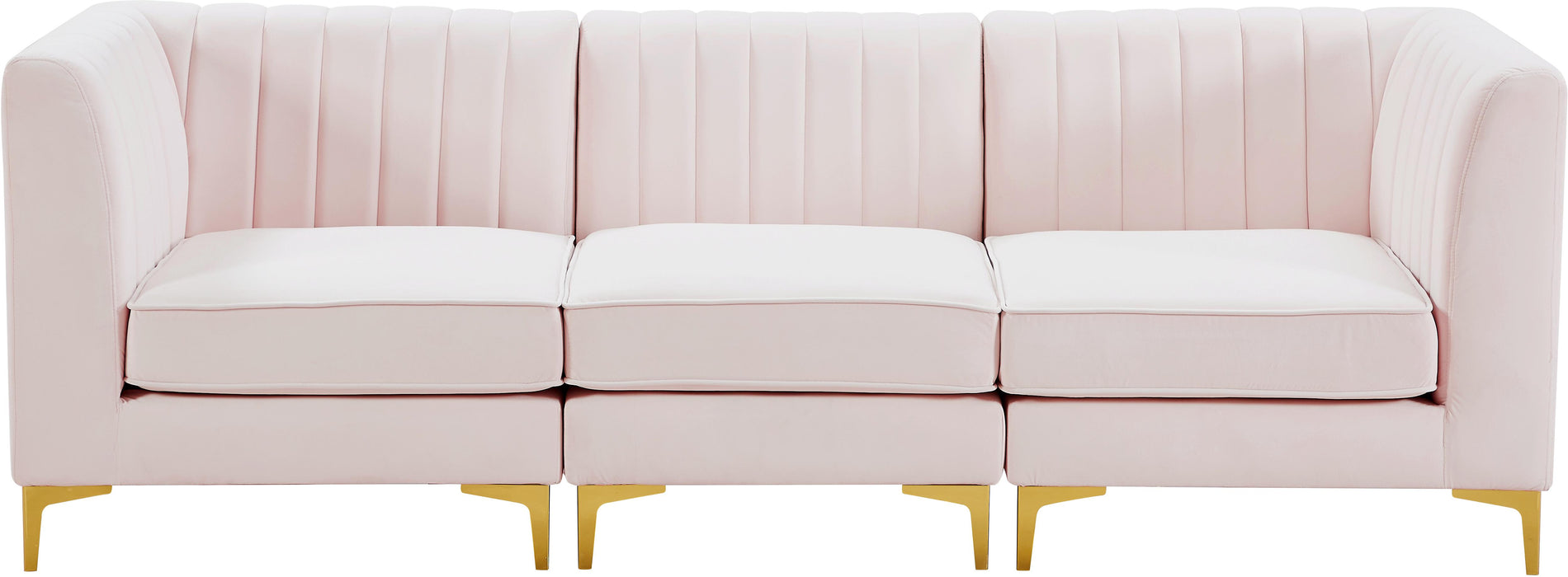 Alina Pink Velvet Modular Sectional - Royal Furniture & Gifts (MI) - Multi Location