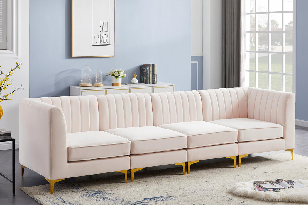 Alina Pink Velvet Modular Sectional - Royal Furniture & Gifts (MI) - Multi Location