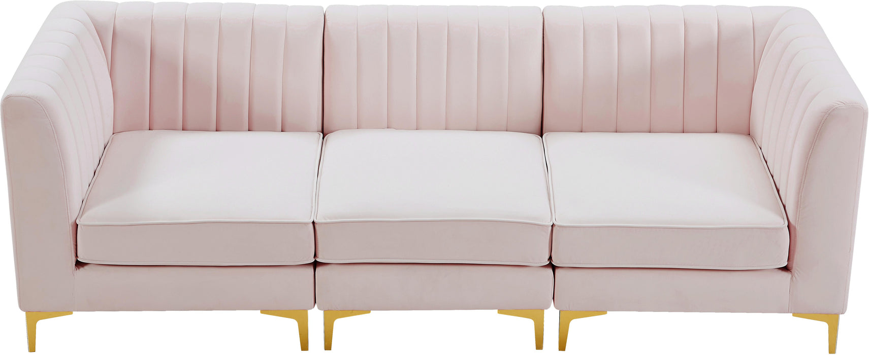 Alina Pink Velvet Modular Sectional - Royal Furniture & Gifts (MI) - Multi Location