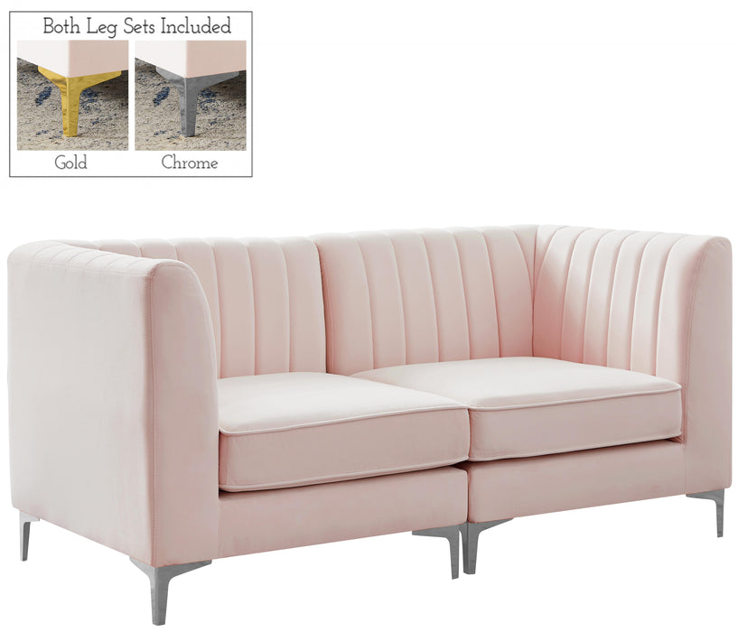 Alina Pink Velvet Modular Sectional - Royal Furniture & Gifts (MI) - Multi Location