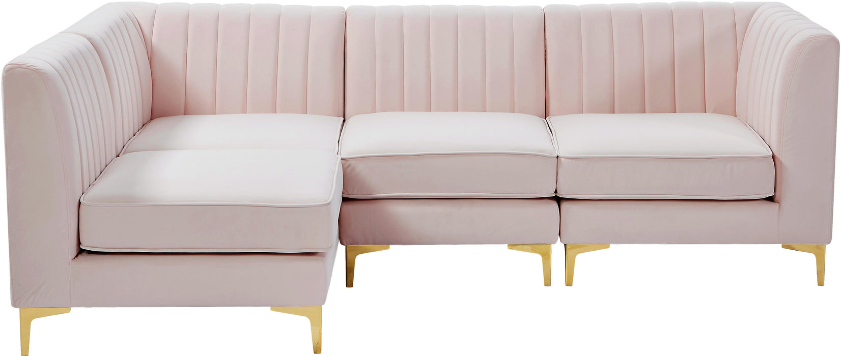 Alina Pink Velvet Modular Sectional - Royal Furniture & Gifts (MI) - Multi Location