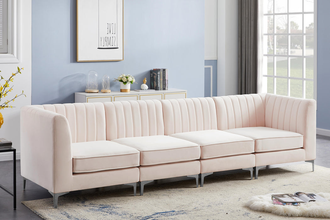 Alina Pink Velvet Modular Sectional - Royal Furniture & Gifts (MI) - Multi Location