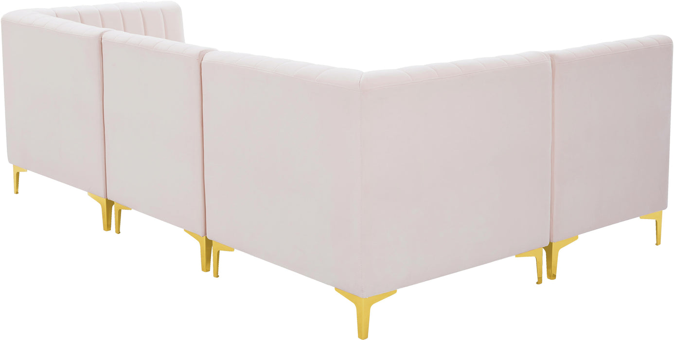 Alina Pink Velvet Modular Sectional - Royal Furniture & Gifts (MI) - Multi Location