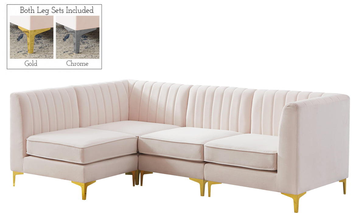 Alina Pink Velvet Modular Sectional - Royal Furniture & Gifts (MI) - Multi Location