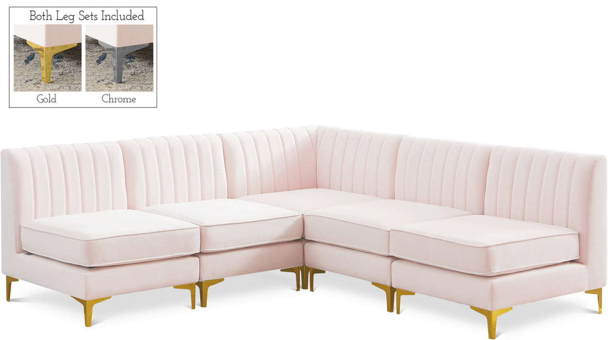 Alina Pink Velvet Modular Sectional - Royal Furniture & Gifts (MI) - Multi Location