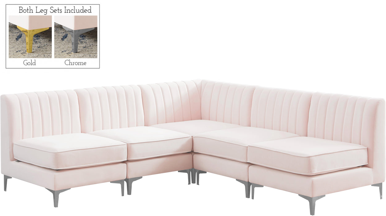 Alina Pink Velvet Modular Sectional - Royal Furniture & Gifts (MI) - Multi Location