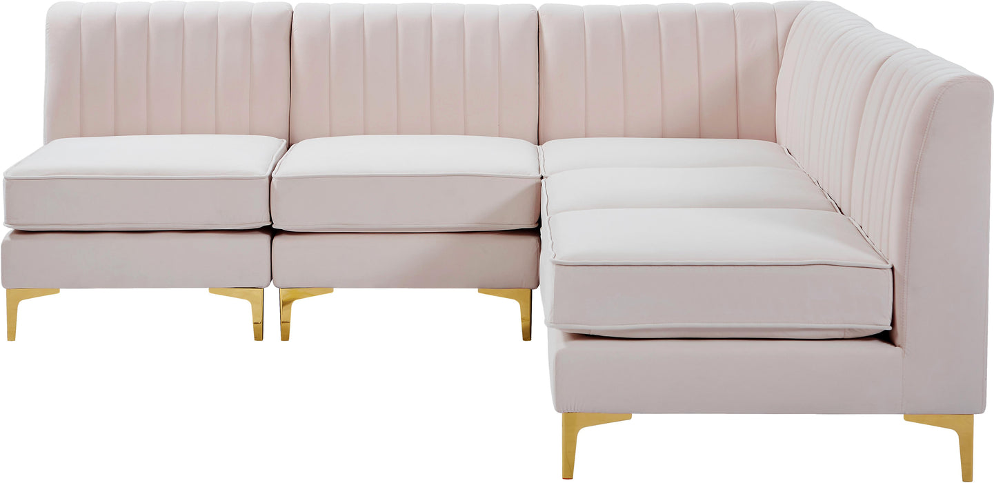 Alina Pink Velvet Modular Sectional - Royal Furniture & Gifts (MI) - Multi Location