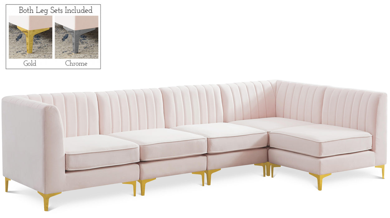 Alina Pink Velvet Modular Sectional - Royal Furniture & Gifts (MI) - Multi Location