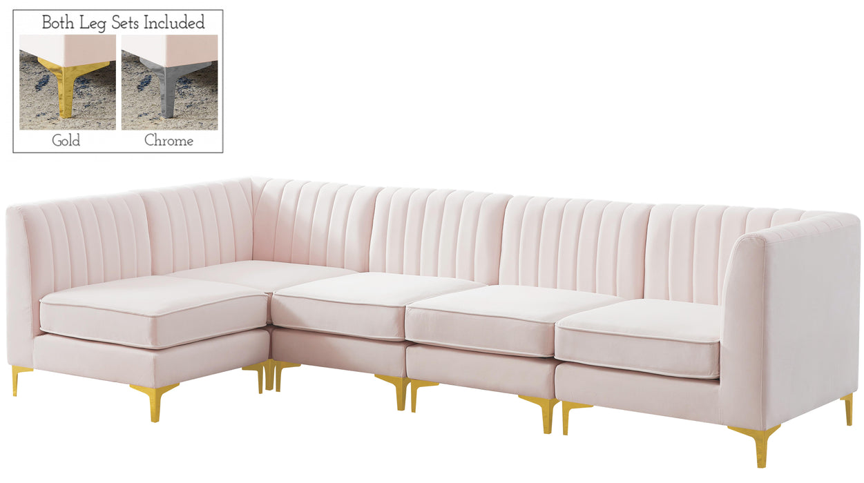 Alina Pink Velvet Modular Sectional - Royal Furniture & Gifts (MI) - Multi Location