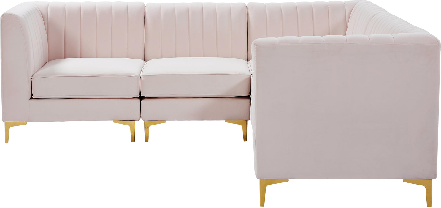 Alina Pink Velvet Modular Sectional - Royal Furniture & Gifts (MI) - Multi Location