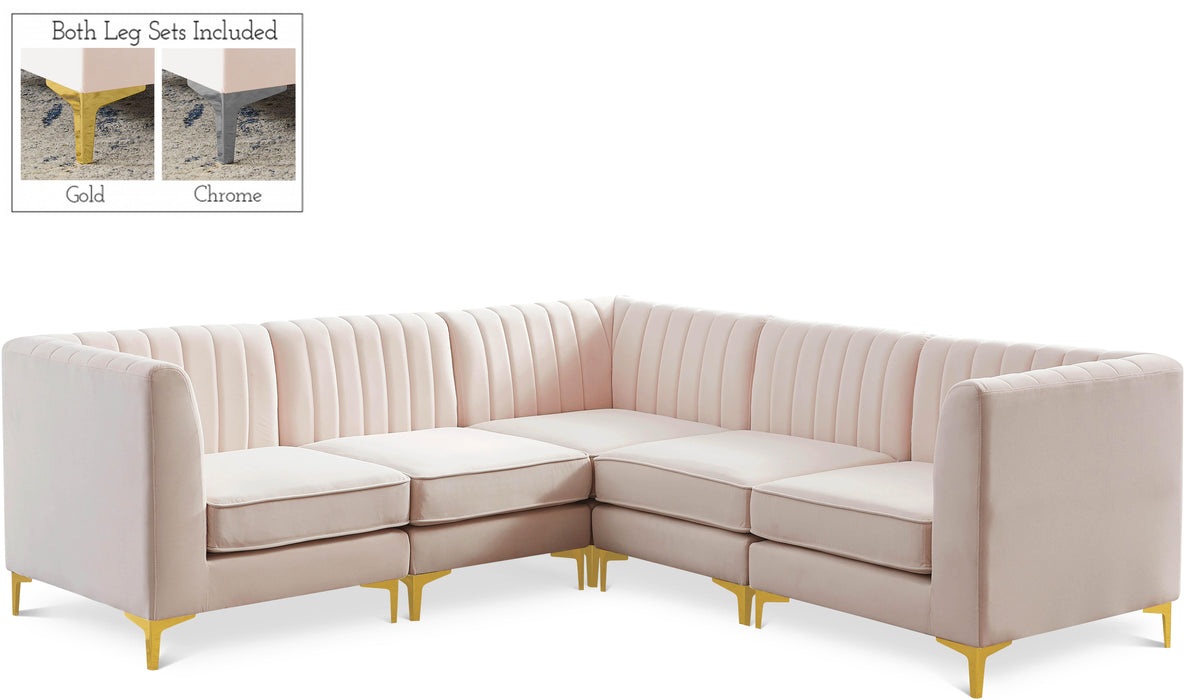 Alina Pink Velvet Modular Sectional - Royal Furniture & Gifts (MI) - Multi Location