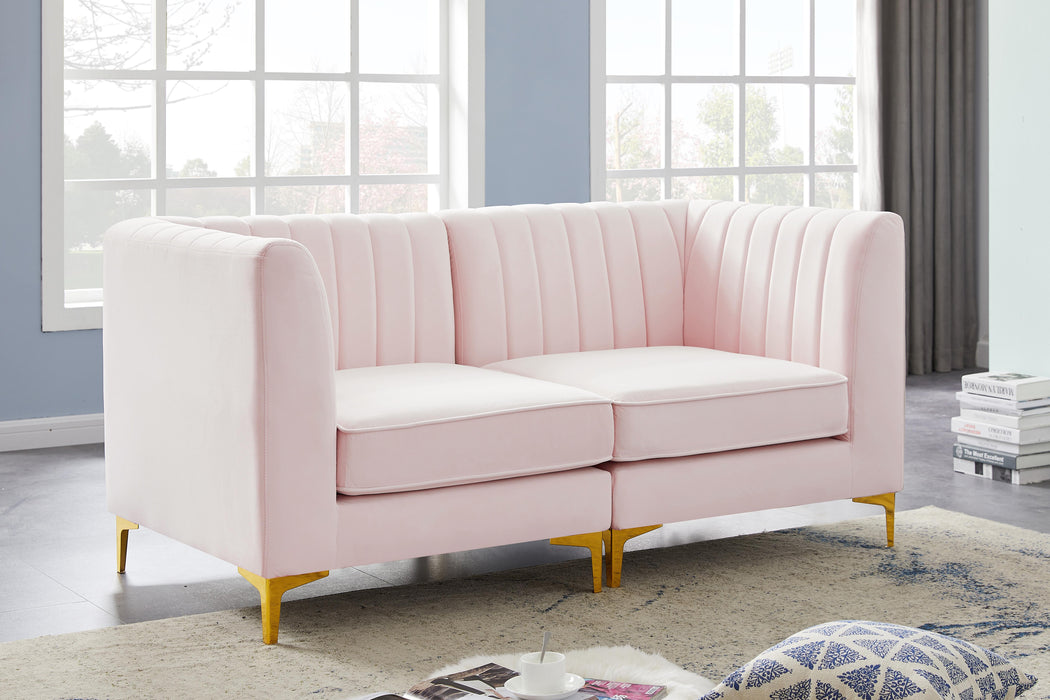 Alina Pink Velvet Modular Sectional - Royal Furniture & Gifts (MI) - Multi Location