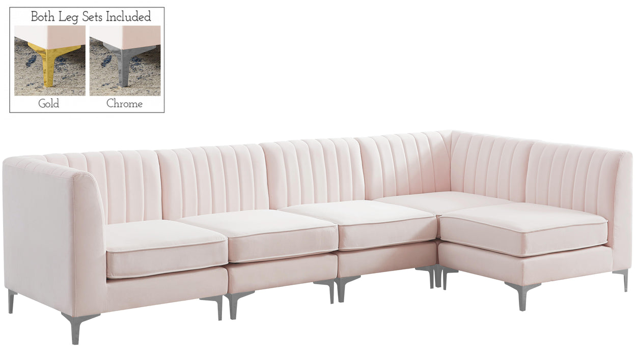 Alina Pink Velvet Modular Sectional - Royal Furniture & Gifts (MI) - Multi Location