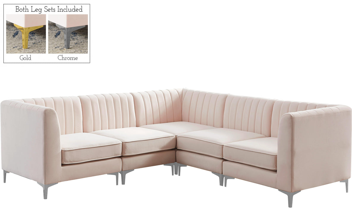 Alina Pink Velvet Modular Sectional - Royal Furniture & Gifts (MI) - Multi Location