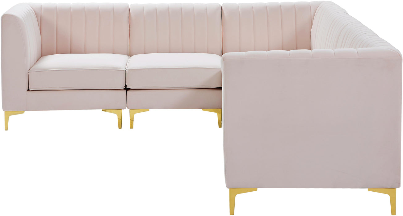 Alina Pink Velvet Modular Sectional - Royal Furniture & Gifts (MI) - Multi Location