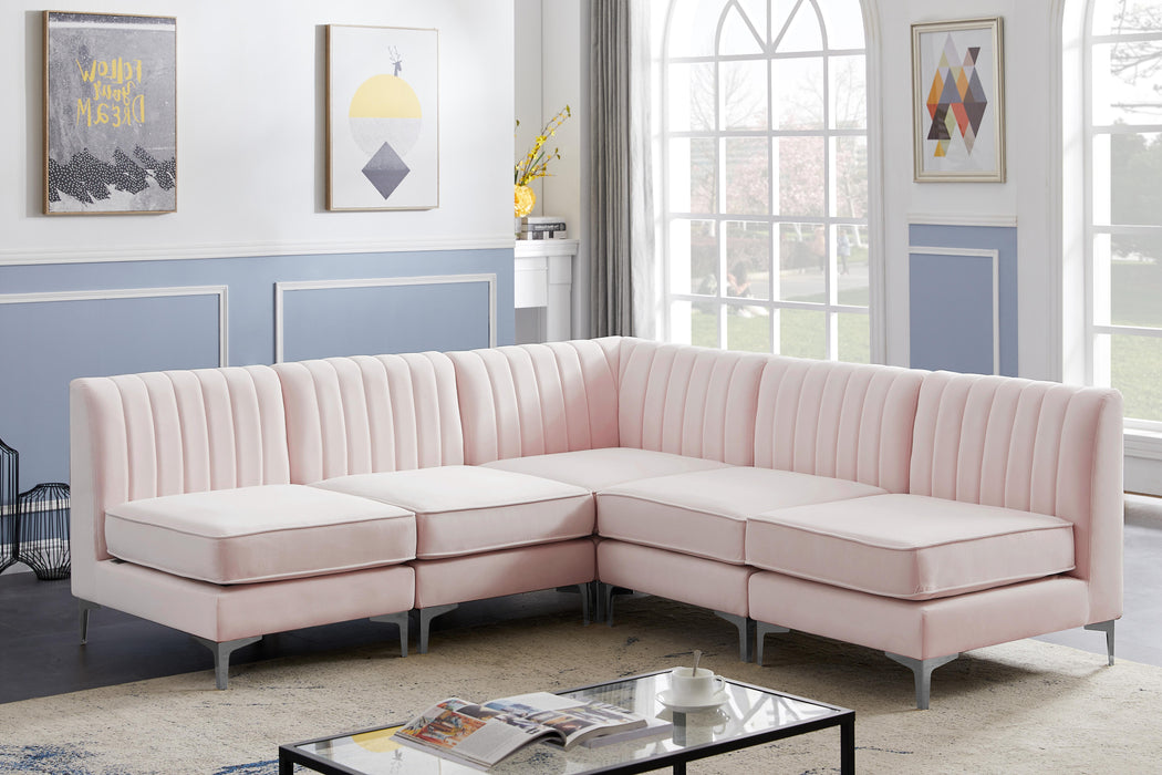 Alina Pink Velvet Modular Sectional - Royal Furniture & Gifts (MI) - Multi Location