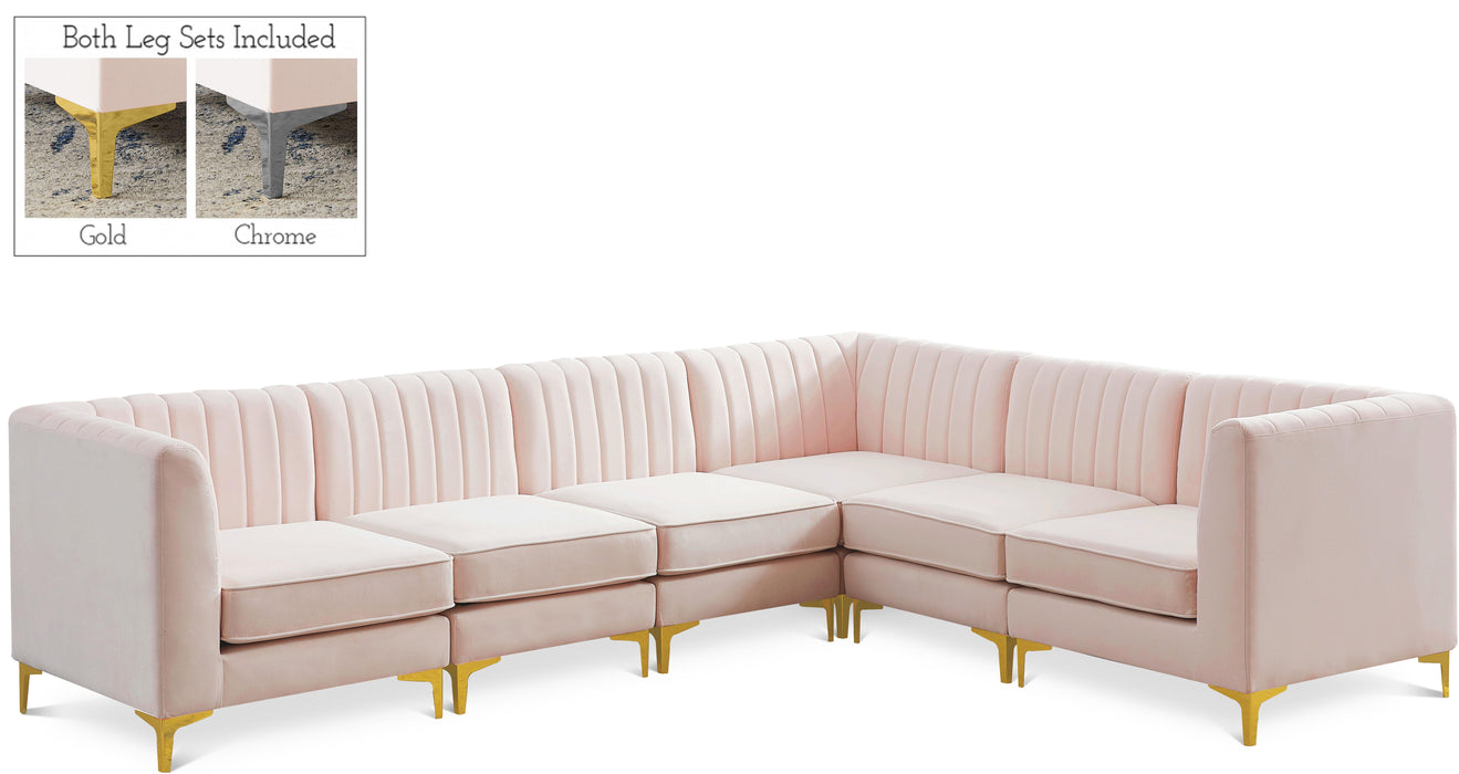 Alina Pink Velvet Modular Sectional - Royal Furniture & Gifts (MI) - Multi Location