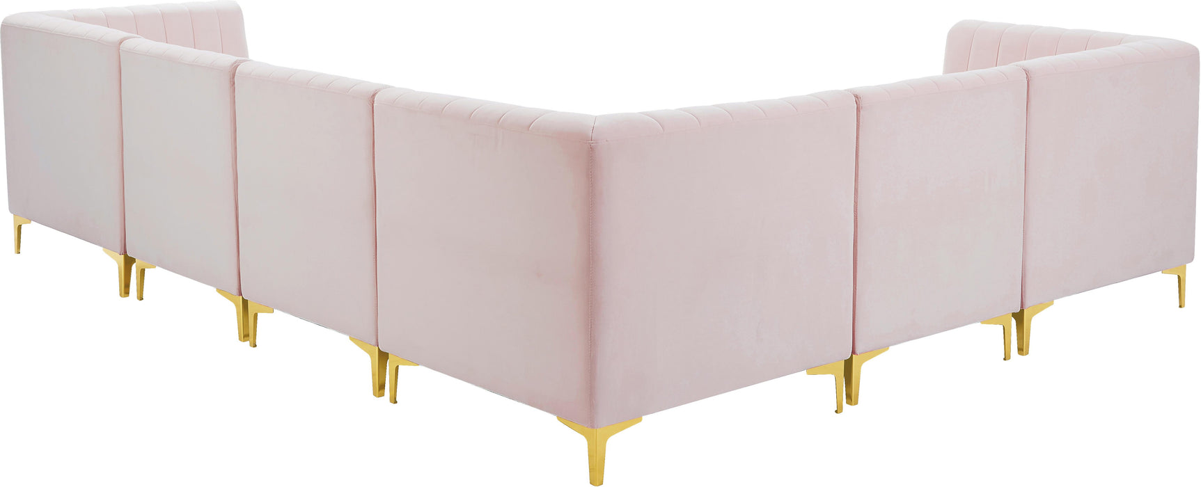 Alina Pink Velvet Modular Sectional - Royal Furniture & Gifts (MI) - Multi Location