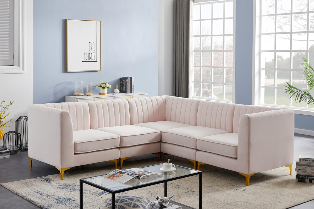 Alina Pink Velvet Modular Sectional - Royal Furniture & Gifts (MI) - Multi Location