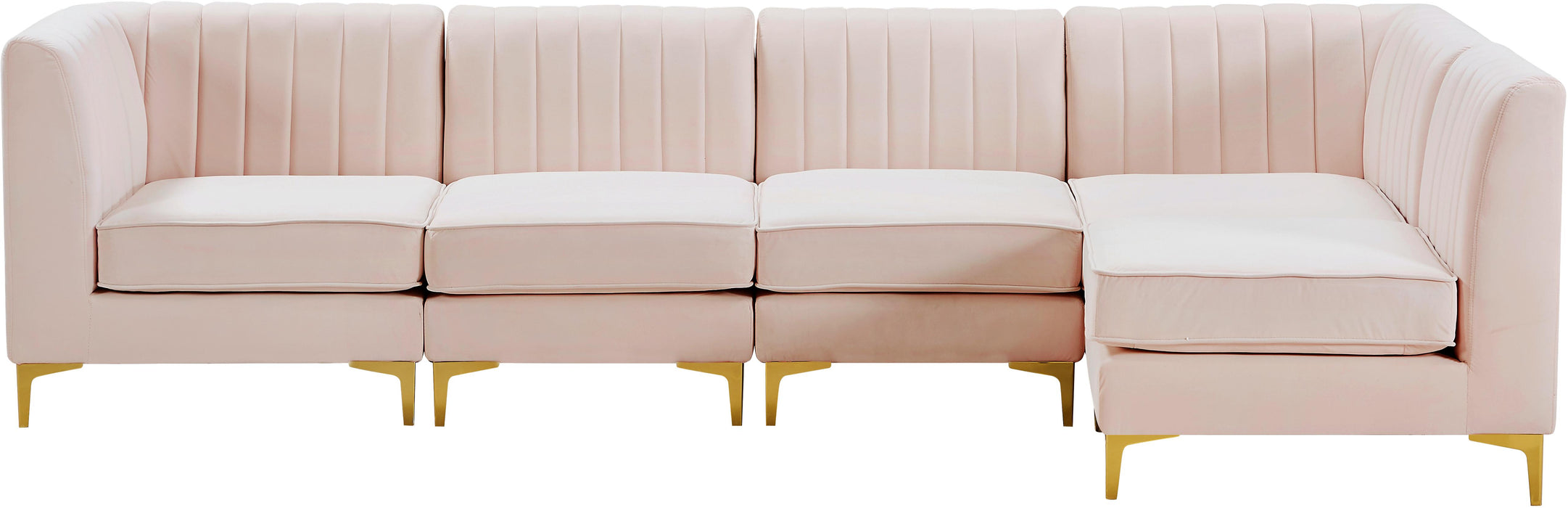 Alina Pink Velvet Modular Sectional - Royal Furniture & Gifts (MI) - Multi Location