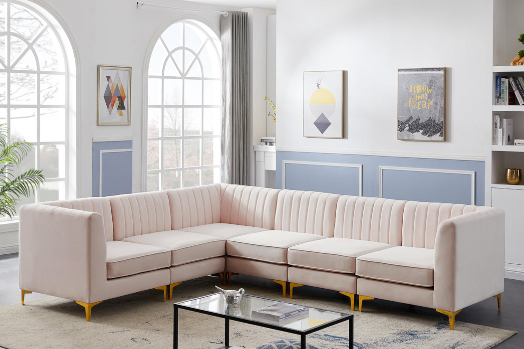 Alina Pink Velvet Modular Sectional - Royal Furniture & Gifts (MI) - Multi Location