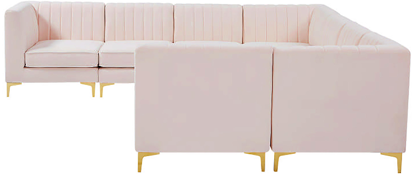 Alina Pink Velvet Modular Sectional - Royal Furniture & Gifts (MI) - Multi Location