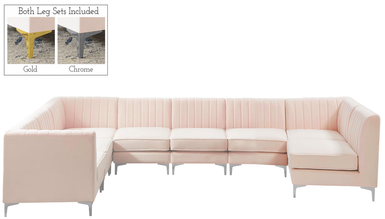 Alina Pink Velvet Modular Sectional - Royal Furniture & Gifts (MI) - Multi Location