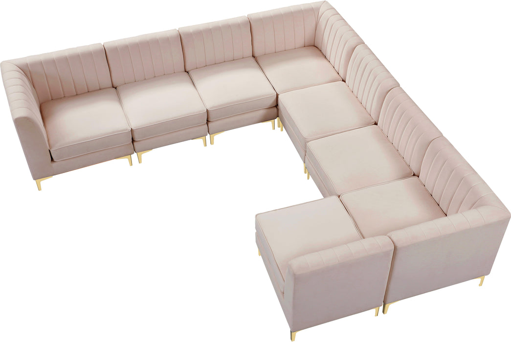 Alina Pink Velvet Modular Sectional - Royal Furniture & Gifts (MI) - Multi Location