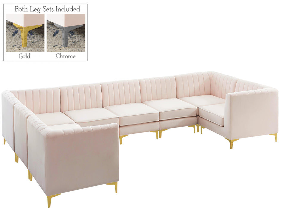 Alina Pink Velvet Modular Sectional - Royal Furniture & Gifts (MI) - Multi Location