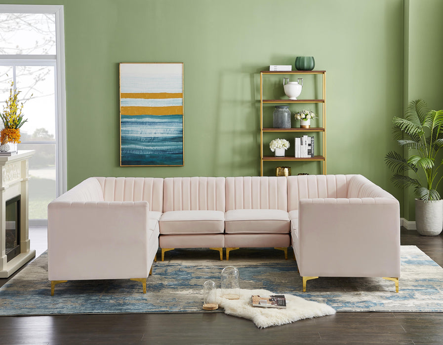 Alina Pink Velvet Modular Sectional - Royal Furniture & Gifts (MI) - Multi Location