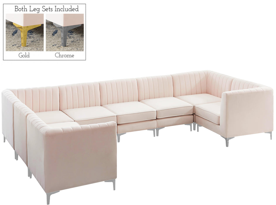 Alina Pink Velvet Modular Sectional - Royal Furniture & Gifts (MI) - Multi Location